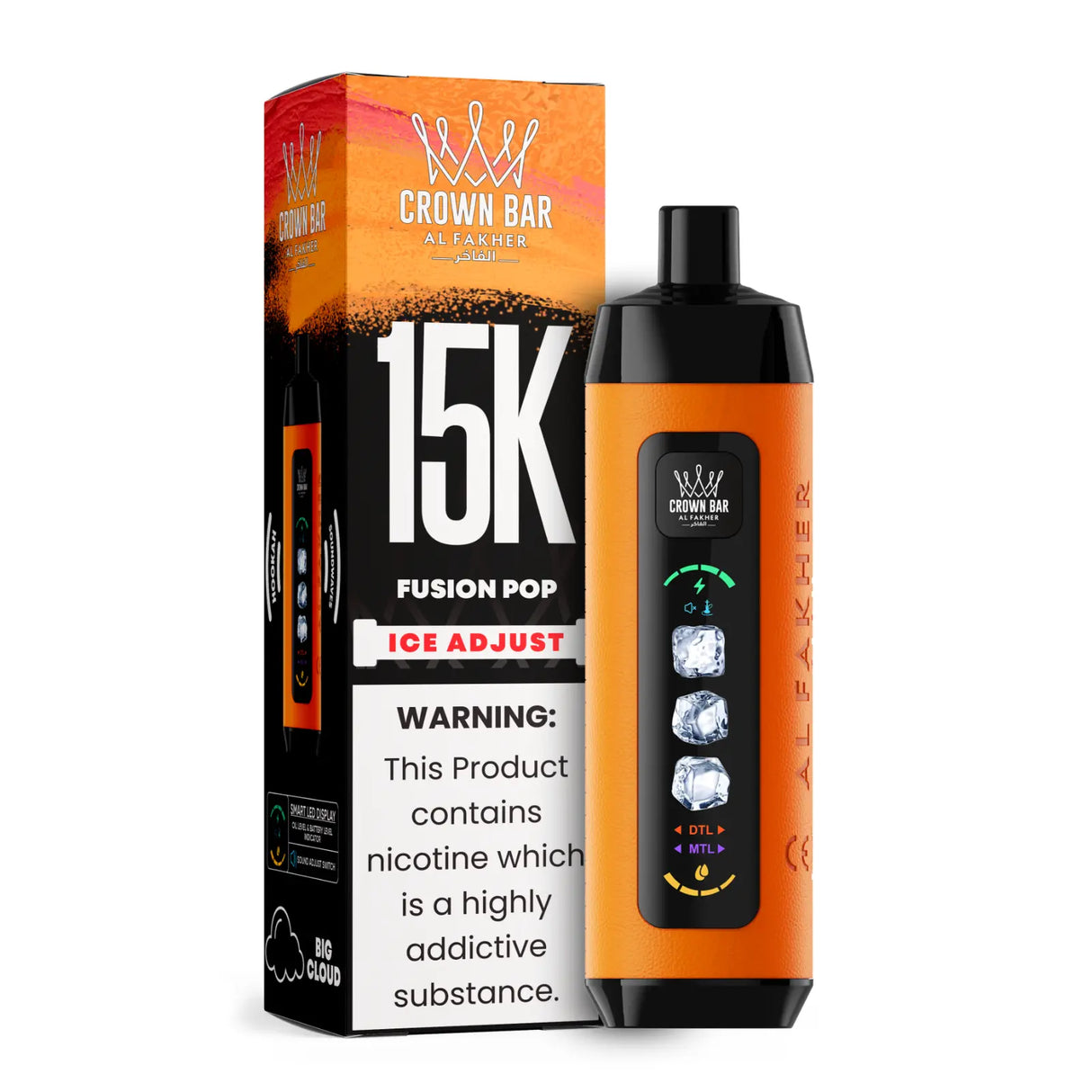 Al Fakher Vape - Crown Bar 15000 Ice - Fusion Pop