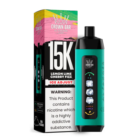 Al Fakher Vape - Crown Bar 15000 Ice - Lemon Lime Cherry Fizz