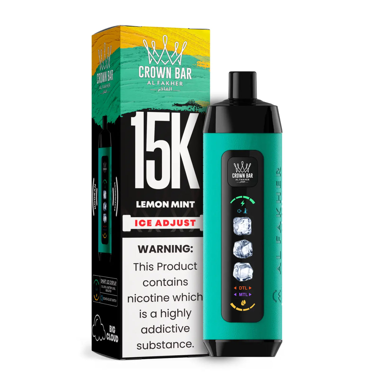 Al Fakher Vape - Crown Bar 15000 Ice - Lemon Mint