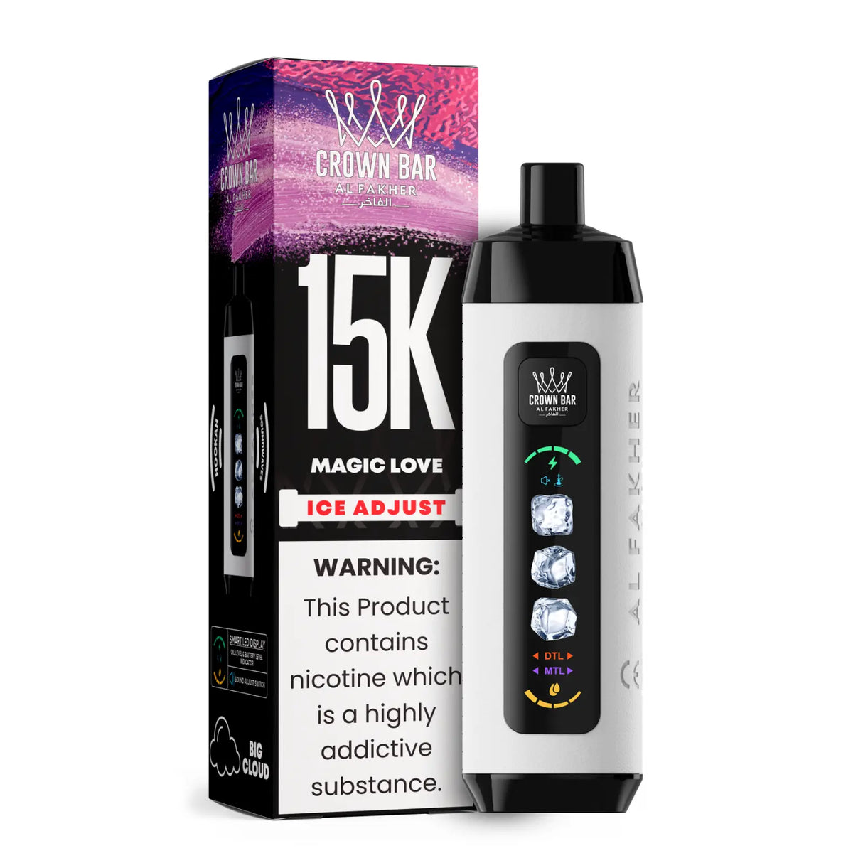 Al Fakher Vape - Crown Bar 15000 Ice - Magic Love