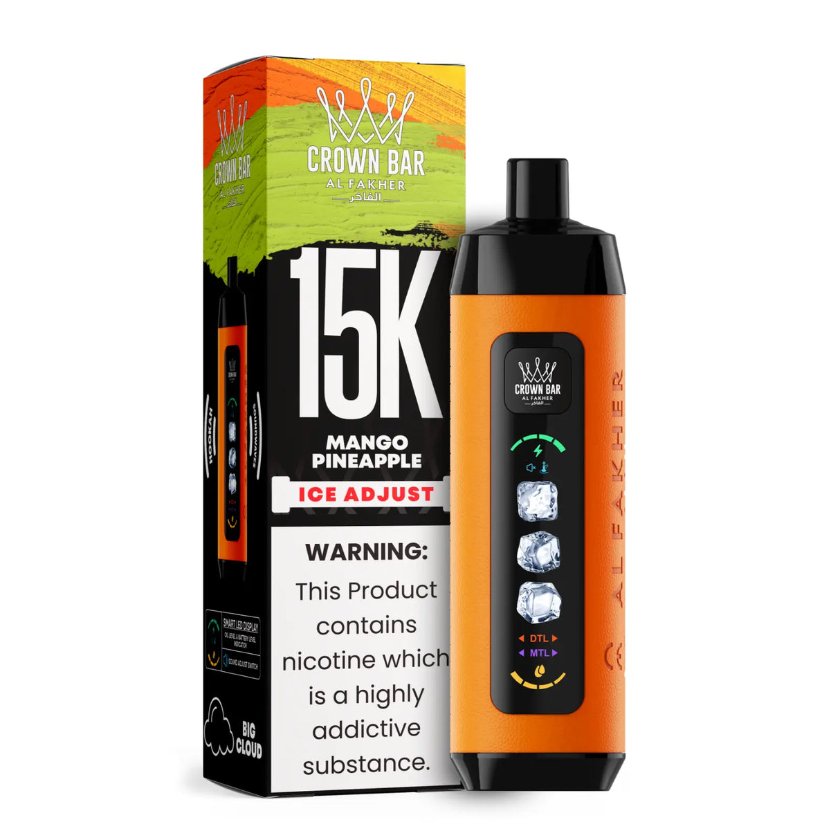 Al Fakher Vape - Crown Bar 15000 Ice - Mango Pineapple