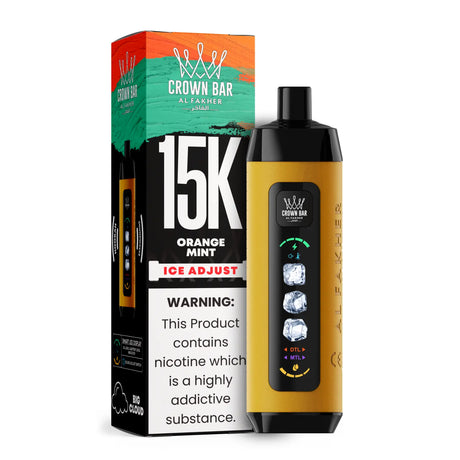 Al Fakher Vape - Crown Bar 15000 Ice - Orange Mint