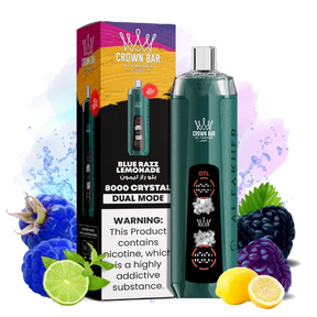 al fakher vape - 8000 crystal - blue razz lemonade