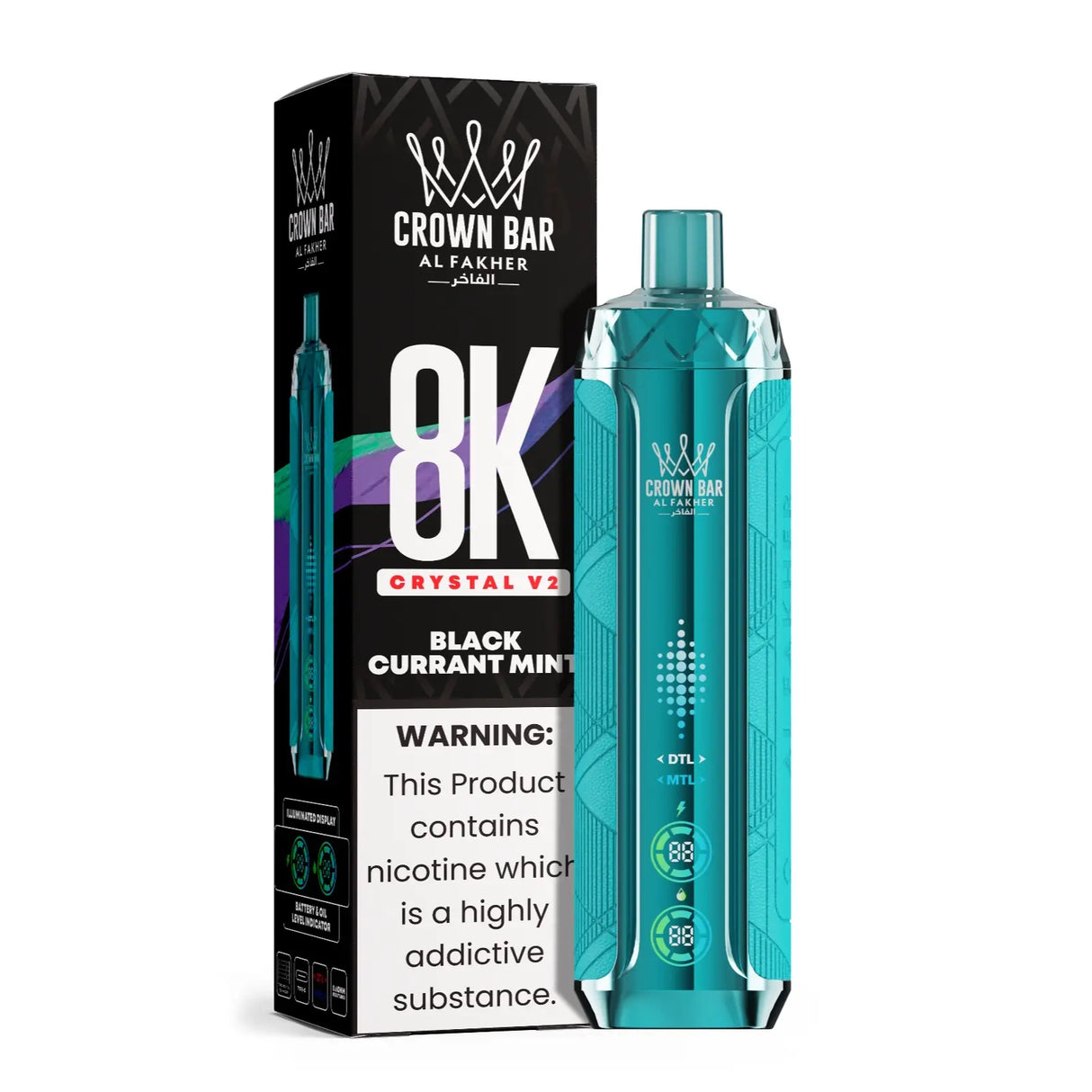 Al Fakher Vape 8000 Crystal V2 Crown Vape Al Fakher Vape 8000 Crystal V2 Crown Vape