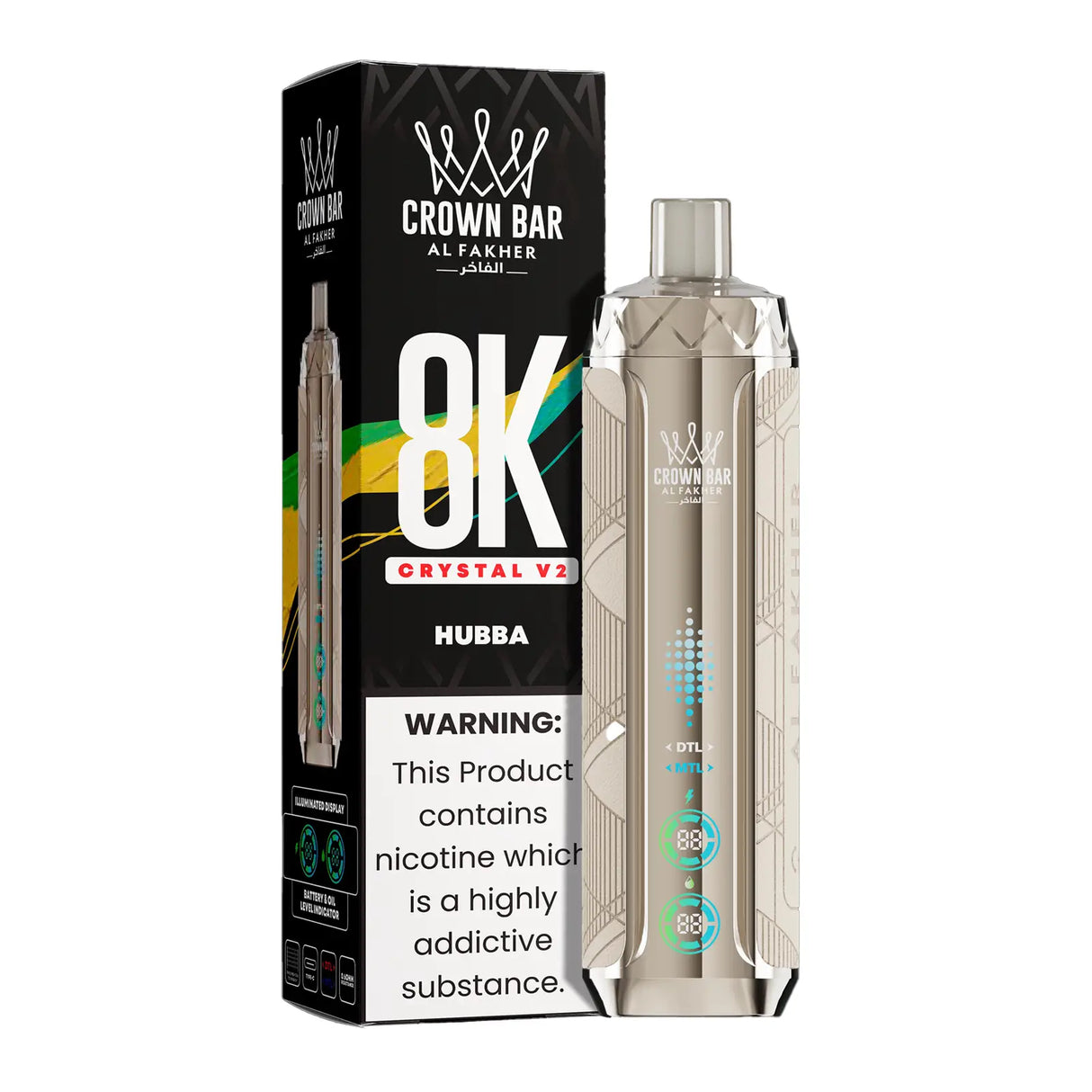 al fakher vape - 8000  crystal  V2 - hubba