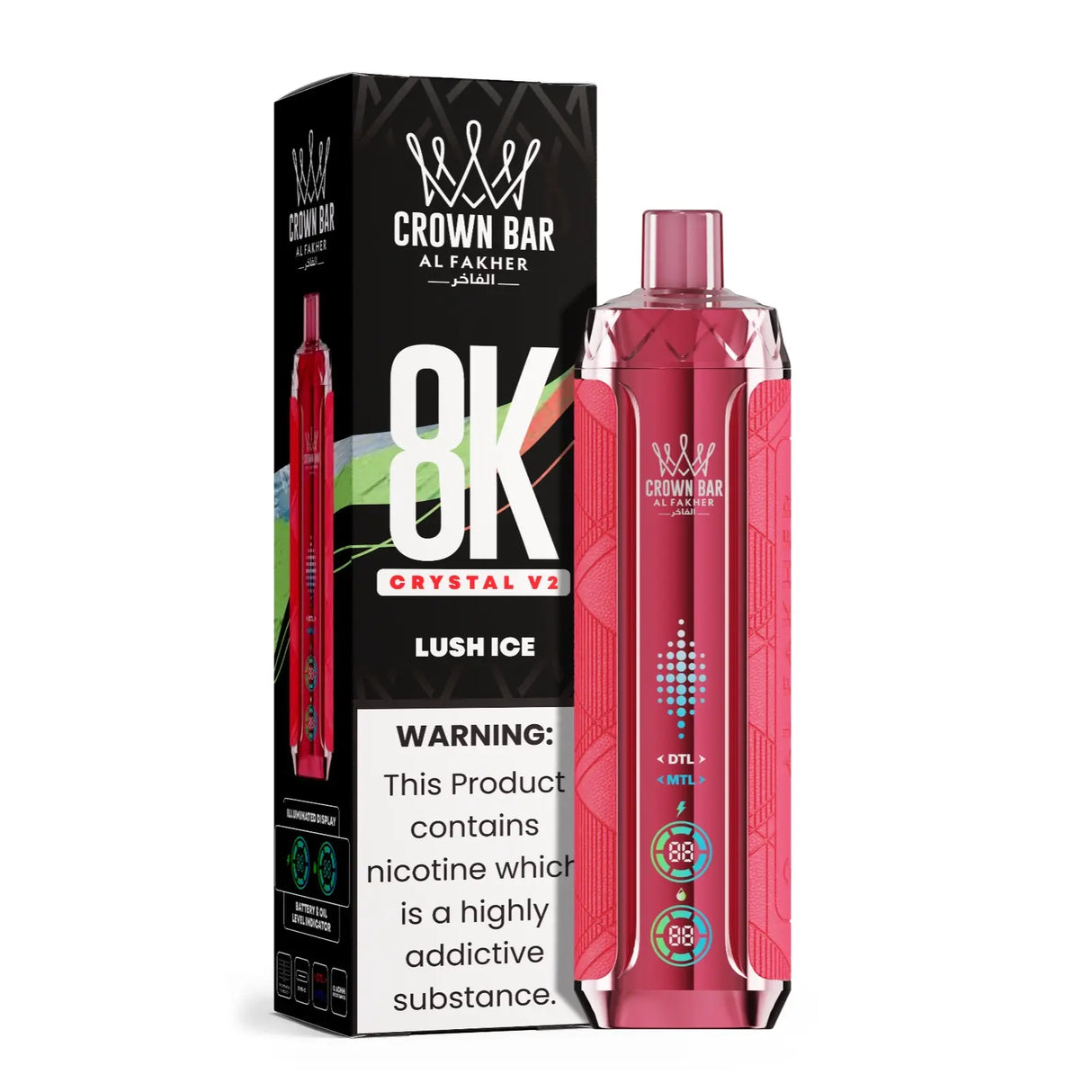 al fakher vape - 8000  crystal  V2 - lush ice