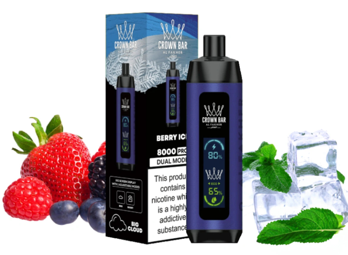 al fakher vape - 8000 dual mode - berry ice