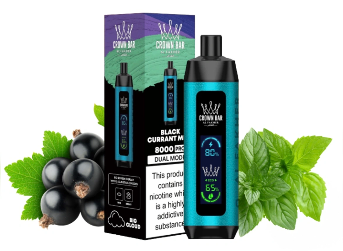 al fakher vape - 8000 dual mode - blackcurrant mint