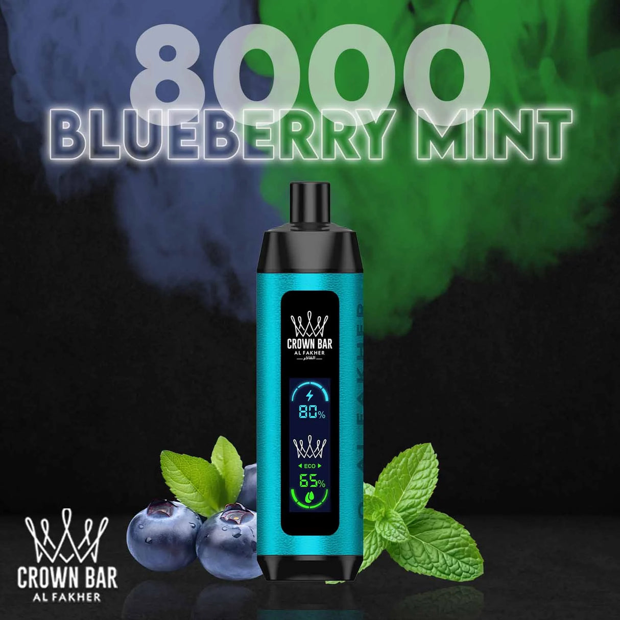 Al Fakher Vape 8000 Dual Mode Pro - Blueerry Mint