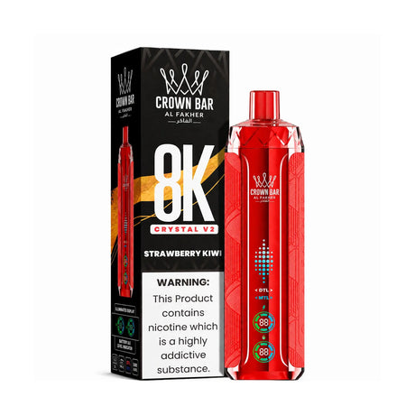Al Fakher Vape 8000 Crystal v2 - Strawberry Kiwi